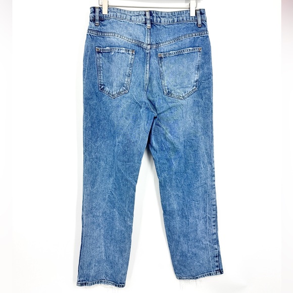 Free People Dakota Relaxed Straight Leg Jeans High Rise Distressed Size 29 - Picture 4 of 6